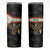 Iraq Golden Eagle Emblem Skinny Tumbler with Flag Stripes and National Arabic Script Design - Wonder Print Shop
