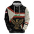Iraq Golden Eagle Emblem Zip Hoodie with Flag Stripes and National Arabic Script Design - Wonder Print Shop