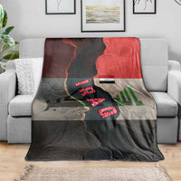Iraq Flag Texture Blanket with Golden Eagle Emblem and Cracked Earth Background Design - Wonder Print Shop