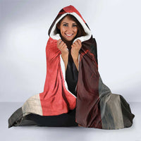 Iraq Flag Texture Hooded Blanket with Golden Eagle Emblem and Cracked Earth Background Design - Wonder Print Shop