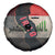 Iraq Flag Texture Spare Tire Cover with Golden Eagle Emblem and Cracked Earth Background Design - Wonder Print Shop