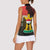 Iraq Flag Texture Women Sleeveless Polo Shirt with Golden Eagle Emblem and Cracked Earth Background Design - Wonder Print Shop