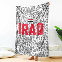 Iraq Ancient Mesopotamian Lamassu Blanket with Mythical Motif Design - Wonder Print Shop