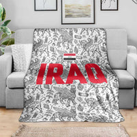 Iraq Ancient Mesopotamian Lamassu Blanket with Mythical Motif Design - Wonder Print Shop