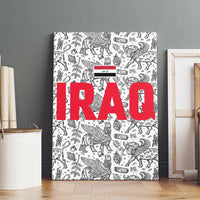 Iraq Ancient Mesopotamian Lamassu Canvas Wall Art with Mythical Motif Design - Wonder Print Shop