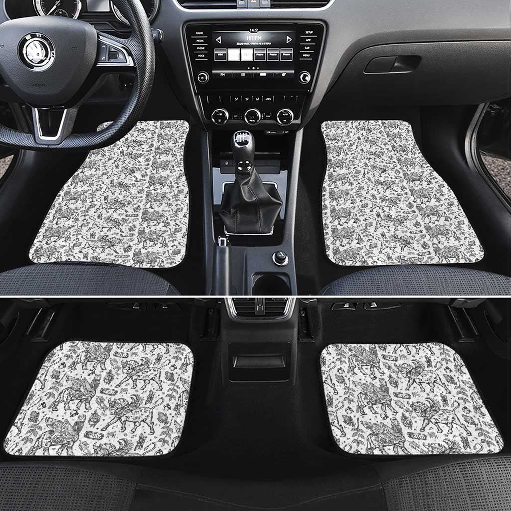Iraq Ancient Mesopotamian Lamassu Car Mats with Mythical Motif Design - Wonder Print Shop