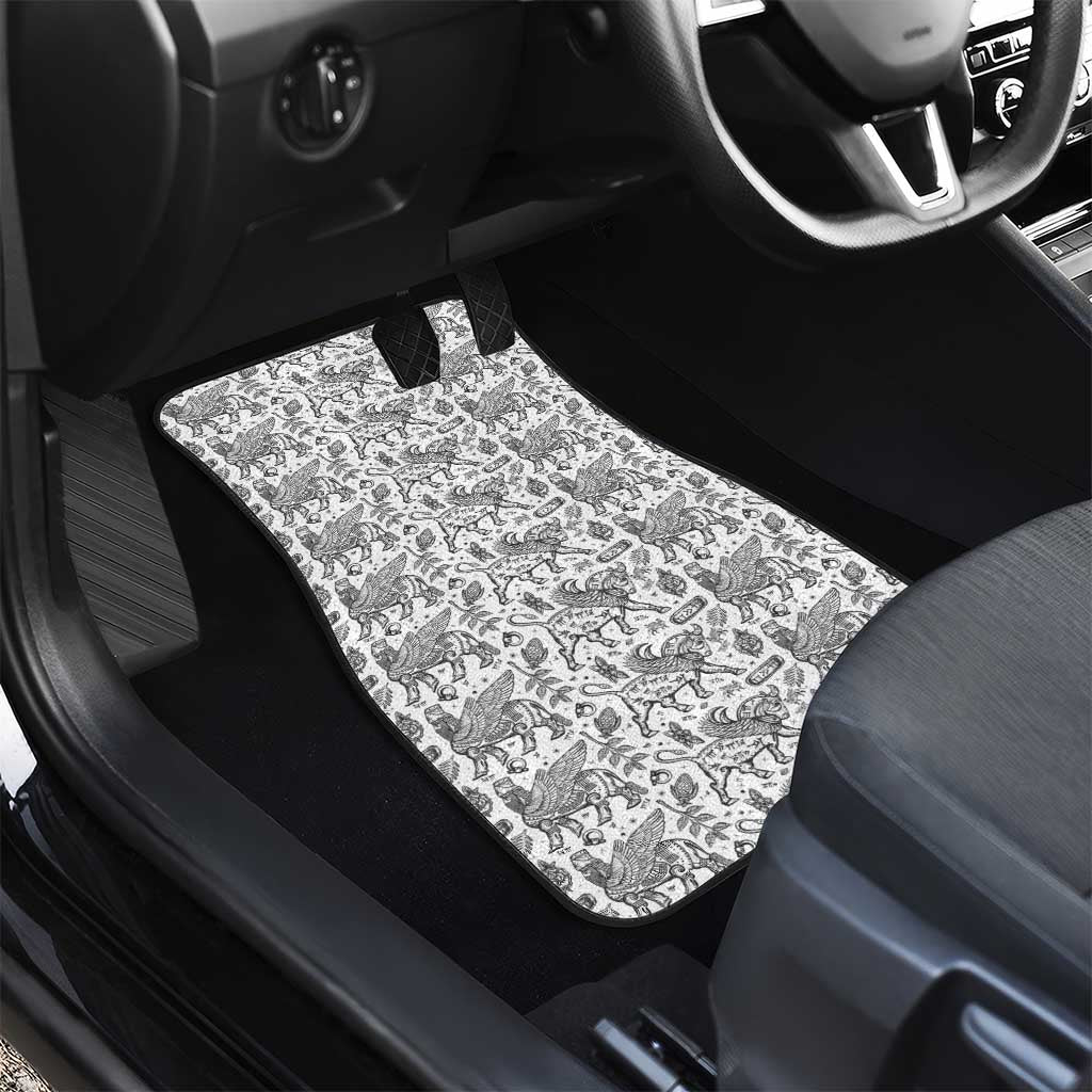 Iraq Ancient Mesopotamian Lamassu Car Mats with Mythical Motif Design - Wonder Print Shop