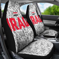 Iraq Ancient Mesopotamian Lamassu Car Seat Cover with Mythical Motif Design - Wonder Print Shop