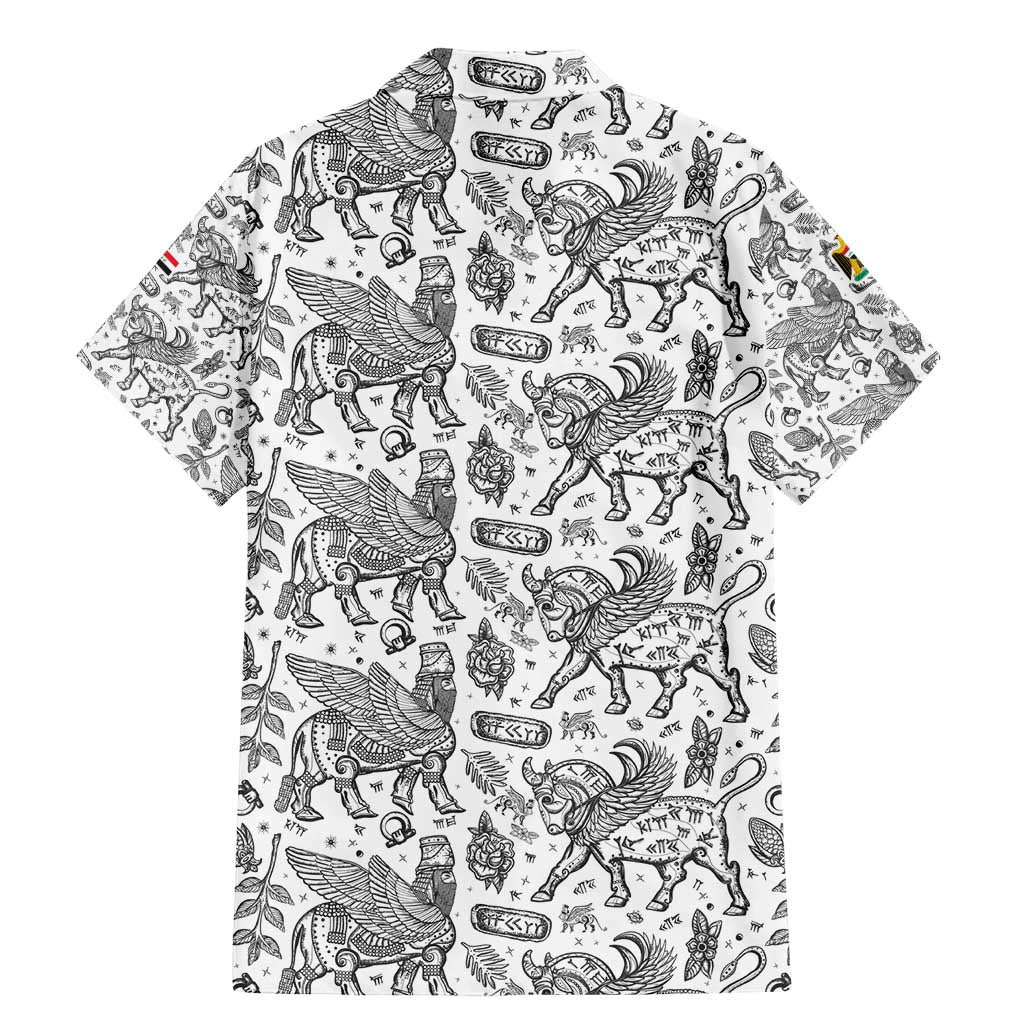 Iraq Ancient Mesopotamian Lamassu Family Matching Mermaid Dress and Hawaiian Shirt with Mythical Motif Design - Wonder Print Shop