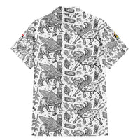 Iraq Ancient Mesopotamian Lamassu Family Matching Mermaid Dress and Hawaiian Shirt with Mythical Motif Design - Wonder Print Shop
