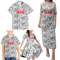 Iraq Ancient Mesopotamian Lamassu Family Matching Puletasi and Hawaiian Shirt with Mythical Motif Design - Wonder Print Shop
