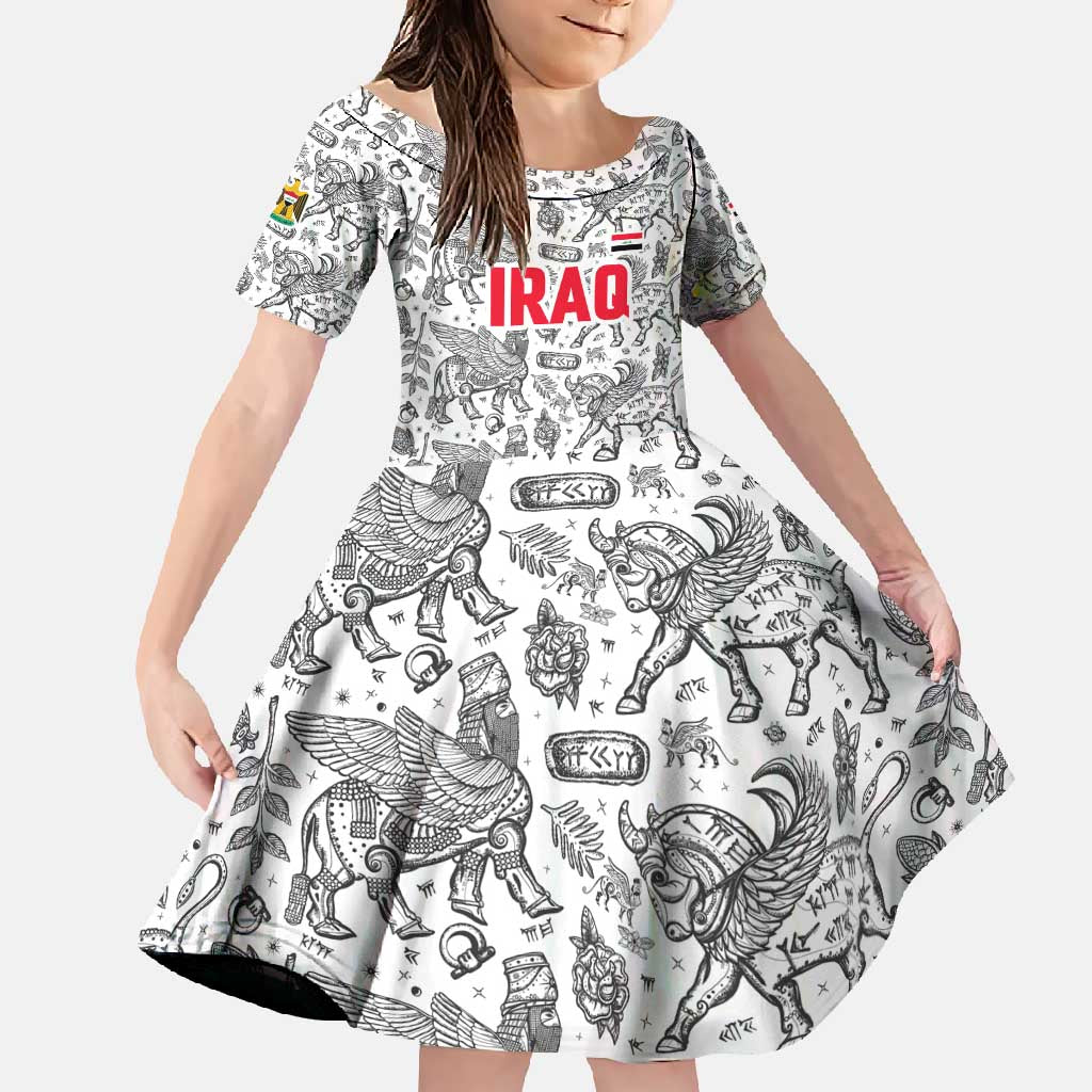 Iraq Ancient Mesopotamian Lamassu Family Matching Tank Maxi Dress and Hawaiian Shirt with Mythical Motif Design - Wonder Print Shop