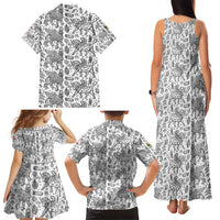 Iraq Ancient Mesopotamian Lamassu Family Matching Tank Maxi Dress and Hawaiian Shirt with Mythical Motif Design - Wonder Print Shop