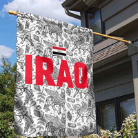 Iraq Ancient Mesopotamian Lamassu Garden Flag with Mythical Motif Design - Wonder Print Shop