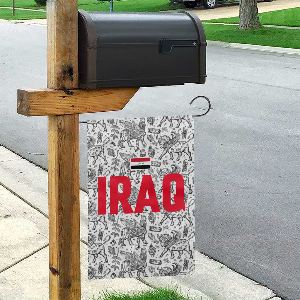 Iraq Ancient Mesopotamian Lamassu Garden Flag with Mythical Motif Design - Wonder Print Shop