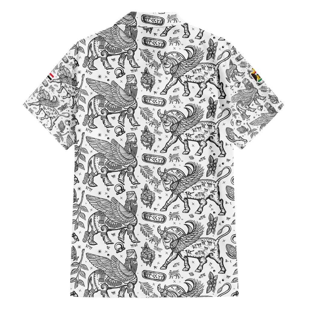 Iraq Ancient Mesopotamian Lamassu Hawaiian Shirt with Mythical Motif Design - Wonder Print Shop