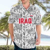 Iraq Ancient Mesopotamian Lamassu Hawaiian Shirt with Mythical Motif Design - Wonder Print Shop