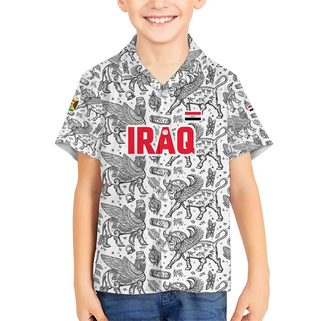 Iraq Ancient Mesopotamian Lamassu Hawaiian Shirt with Mythical Motif Design - Wonder Print Shop