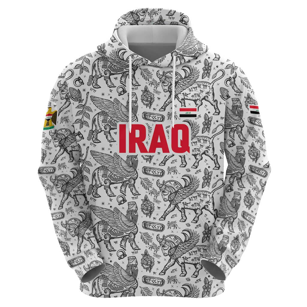 Iraq Ancient Mesopotamian Lamassu Hoodie with Mythical Motif Design - Wonder Print Shop