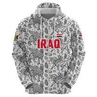 Iraq Ancient Mesopotamian Lamassu Hoodie with Mythical Motif Design - Wonder Print Shop