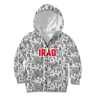 Iraq Ancient Mesopotamian Lamassu Kid Hoodie with Mythical Motif Design - Wonder Print Shop