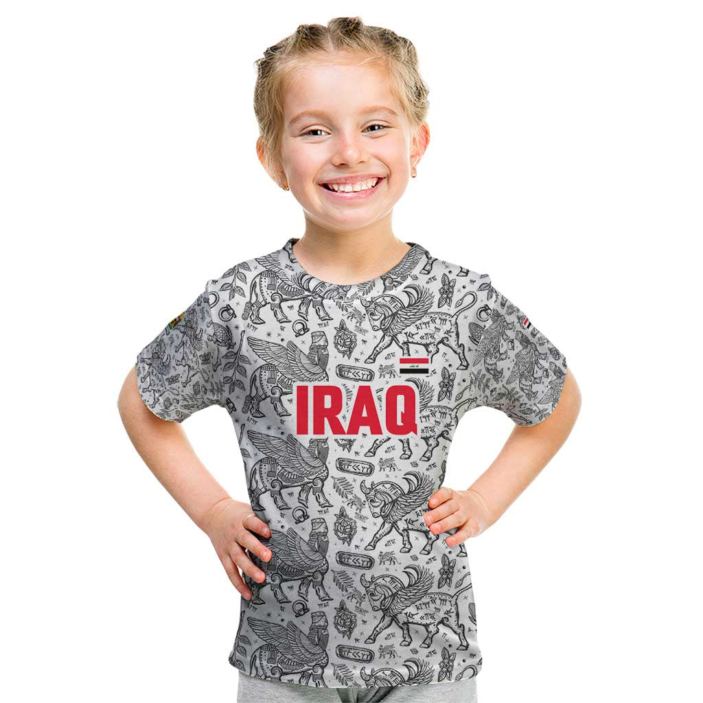 Iraq Ancient Mesopotamian Lamassu Kid T Shirt with Mythical Motif Design - Wonder Print Shop