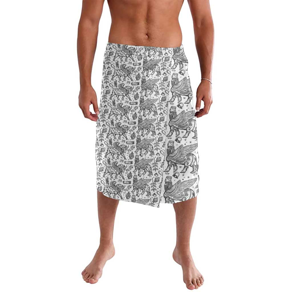 Iraq Ancient Mesopotamian Lamassu Lavalava with Mythical Motif Design - Wonder Print Shop