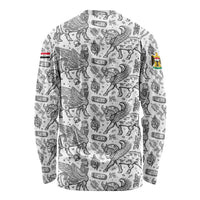 Iraq Ancient Mesopotamian Lamassu Long Sleeve Shirt with Mythical Motif Design - Wonder Print Shop