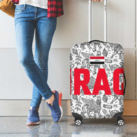 Iraq Ancient Mesopotamian Lamassu Luggage Cover with Mythical Motif Design - Wonder Print Shop