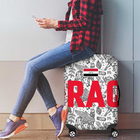 Iraq Ancient Mesopotamian Lamassu Luggage Cover with Mythical Motif Design - Wonder Print Shop