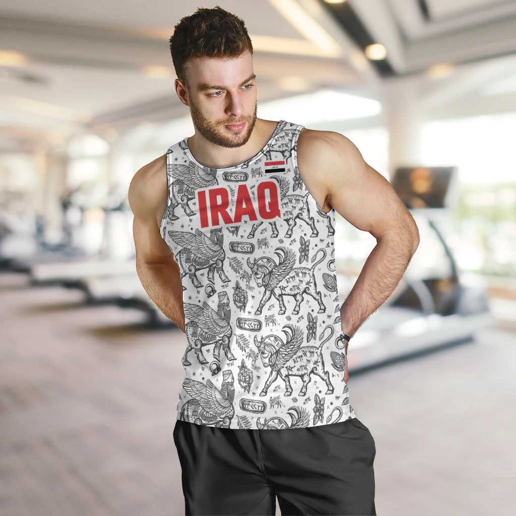 Iraq Ancient Mesopotamian Lamassu Men Tank Top with Mythical Motif Design - Wonder Print Shop