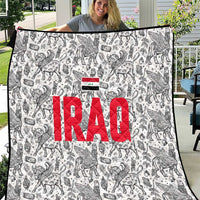 Iraq Ancient Mesopotamian Lamassu Quilt with Mythical Motif Design - Wonder Print Shop