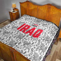 Iraq Ancient Mesopotamian Lamassu Quilt with Mythical Motif Design - Wonder Print Shop