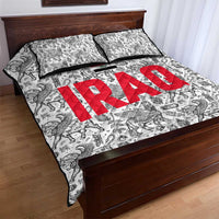 Iraq Ancient Mesopotamian Lamassu Quilt Bed Set with Mythical Motif Design - Wonder Print Shop