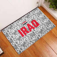 Iraq Ancient Mesopotamian Lamassu Rubber Doormat with Mythical Motif Design - Wonder Print Shop
