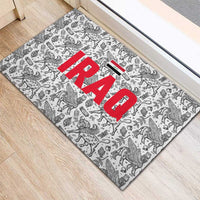 Iraq Ancient Mesopotamian Lamassu Rubber Doormat with Mythical Motif Design - Wonder Print Shop