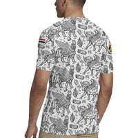 Iraq Ancient Mesopotamian Lamassu Rugby Jersey with Mythical Motif Design - Wonder Print Shop