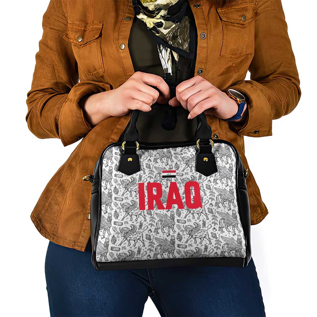 Iraq Ancient Mesopotamian Lamassu Shoulder Handbag with Mythical Motif Design - Wonder Print Shop