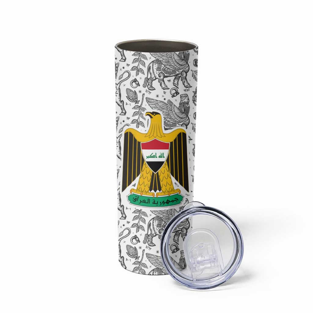 Iraq Ancient Mesopotamian Lamassu Skinny Tumbler with Mythical Motif Design - Wonder Print Shop