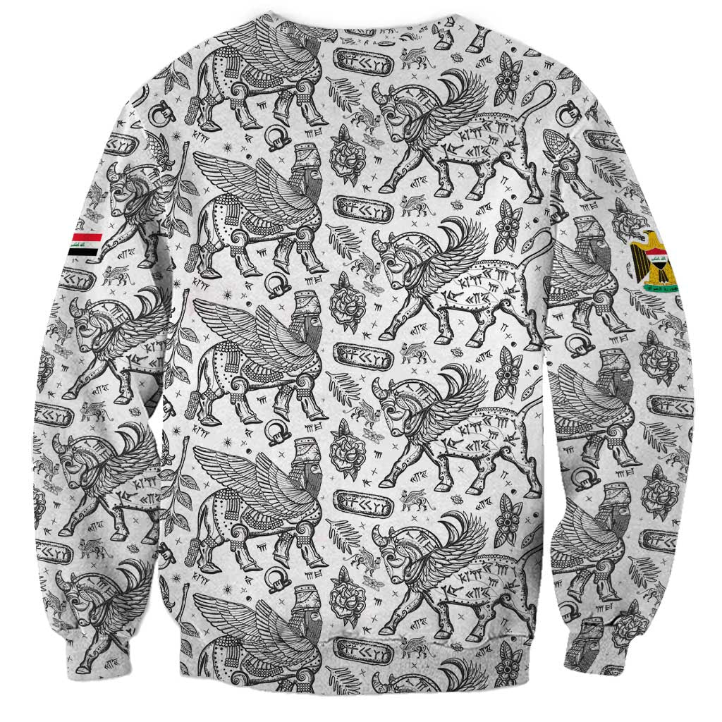 Iraq Ancient Mesopotamian Lamassu Sweatshirt with Mythical Motif Design - Wonder Print Shop
