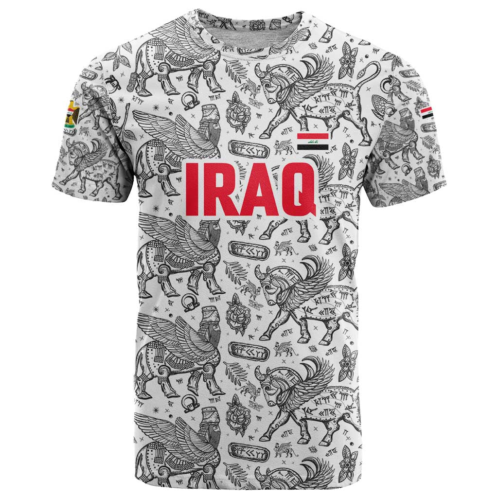 Iraq Ancient Mesopotamian Lamassu T Shirt with Mythical Motif Design - Wonder Print Shop
