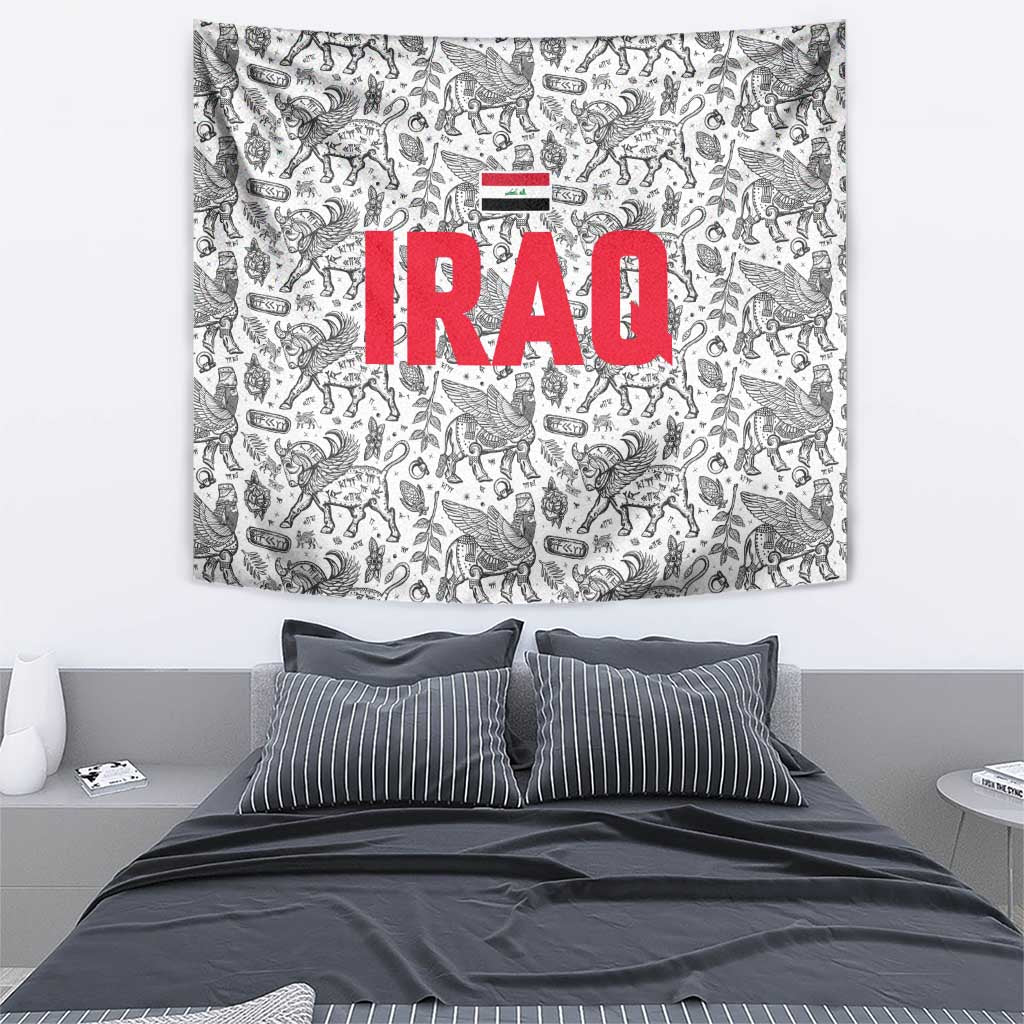 Iraq Ancient Mesopotamian Lamassu Tapestry with Mythical Motif Design - Wonder Print Shop