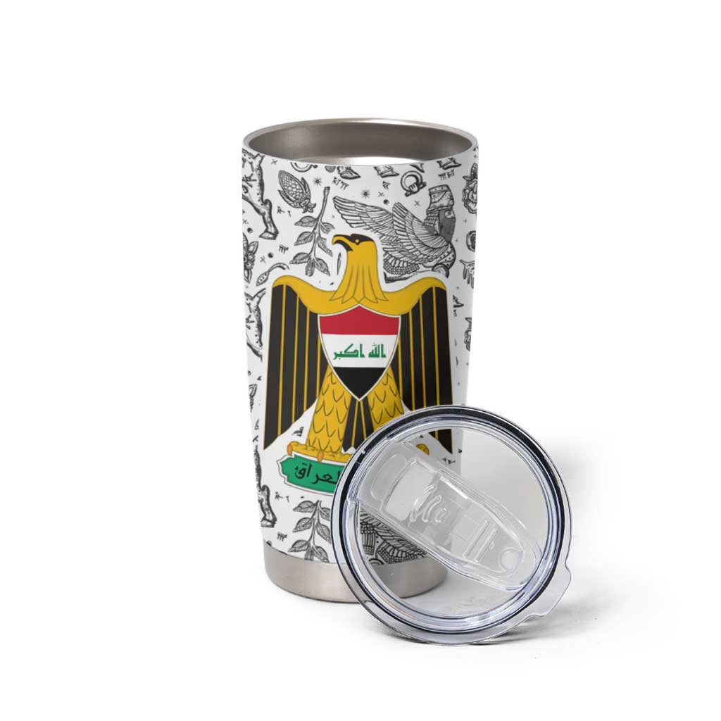 Iraq Ancient Mesopotamian Lamassu Tumbler Cup with Mythical Motif Design - Wonder Print Shop