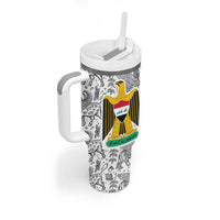 Iraq Ancient Mesopotamian Lamassu Tumbler With Handle with Mythical Motif Design - Wonder Print Shop