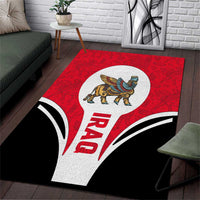 Iraq Area Rug with Lamassu Mythical Creature and National Map Design - Wonder Print Shop