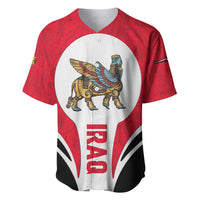 Iraq Baseball Jersey with Lamassu Mythical Creature and National Map Design - Wonder Print Shop