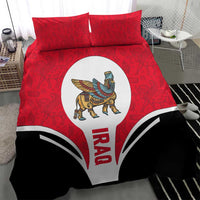 Iraq Bedding Set with Lamassu Mythical Creature and National Map Design - Wonder Print Shop