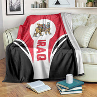 Iraq Blanket with Lamassu Mythical Creature and National Map Design - Wonder Print Shop