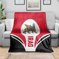 Iraq Blanket with Lamassu Mythical Creature and National Map Design - Wonder Print Shop