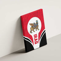 Iraq Canvas Wall Art with Lamassu Mythical Creature and National Map Design - Wonder Print Shop